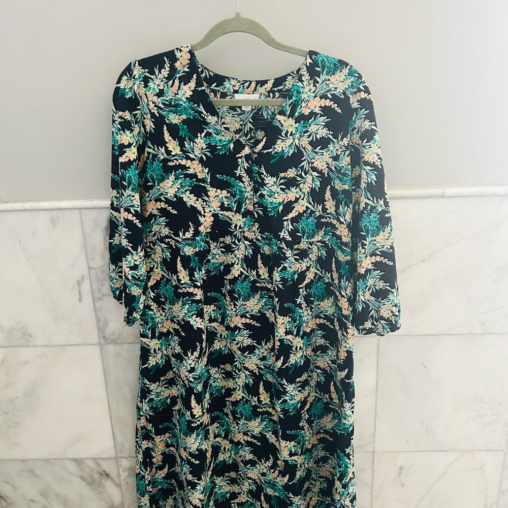 J. Jill Floral Print Dress midi small medium